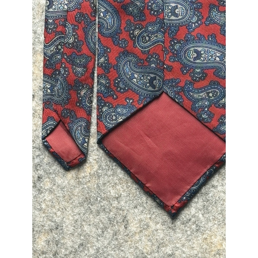 NeckTie‎ Red Cashmere Color Men's Neck Tie - Picture 5 of 6